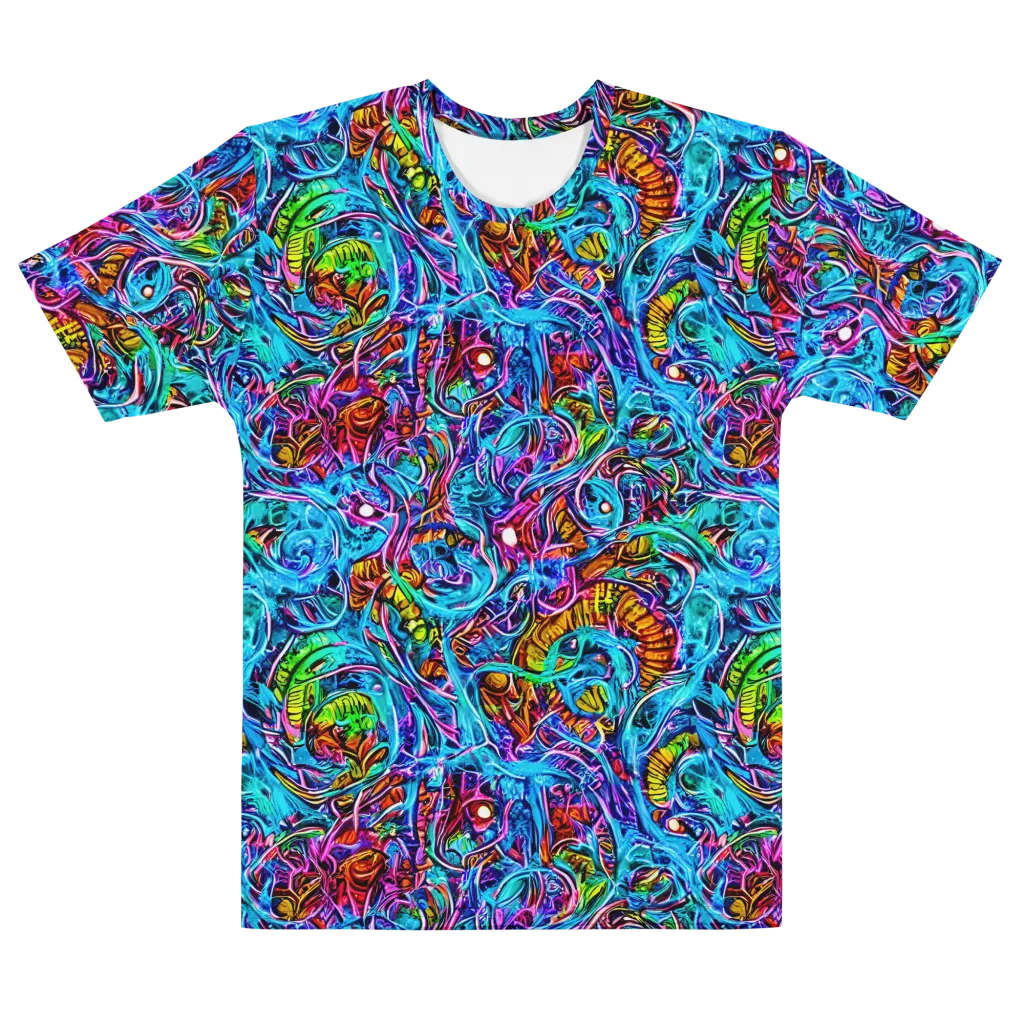 Synthetic Ocean on Men's Cotton Crew Neck T-Shirt — Front