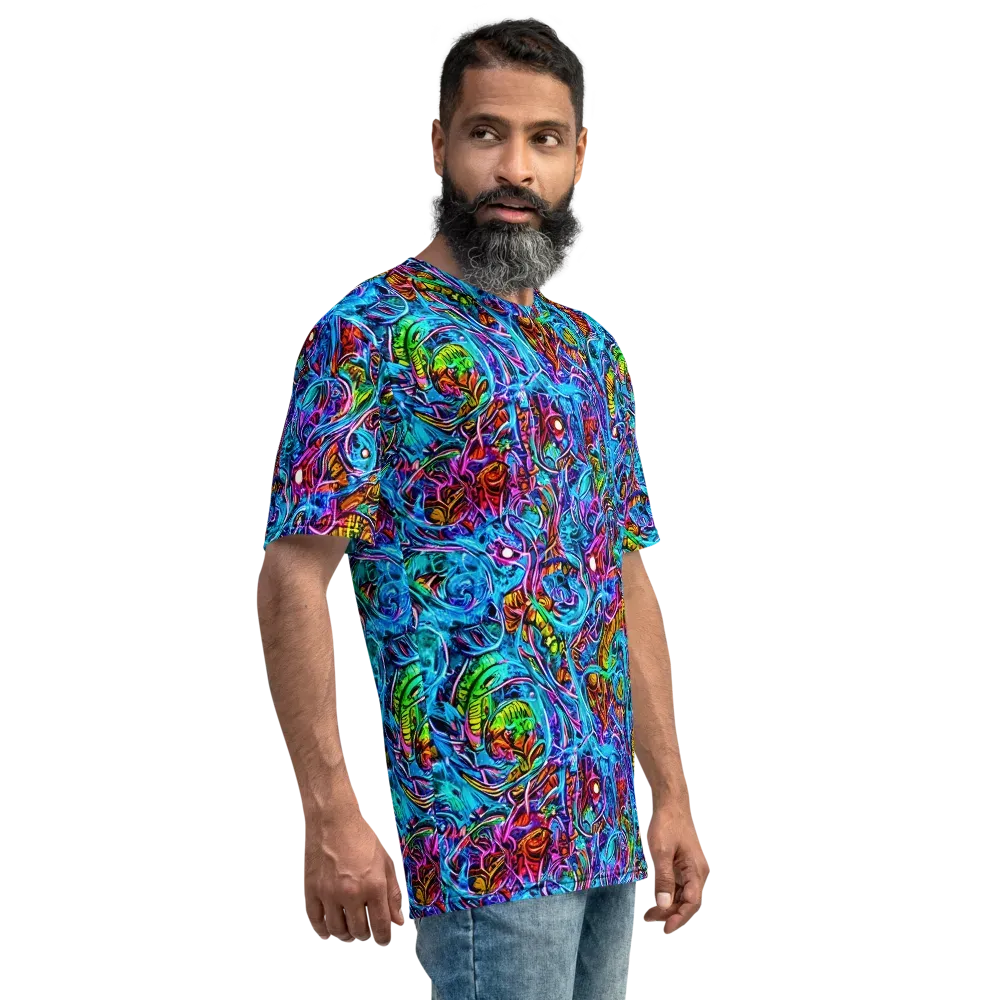 Synthetic Ocean on Men's Crew Neck T-Shirt — Right