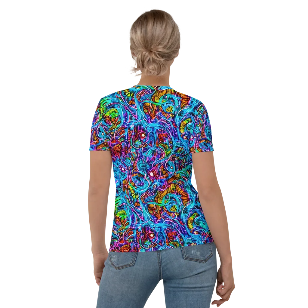 Synthetic Ocean on Women's Crew Neck T-Shirt — Back