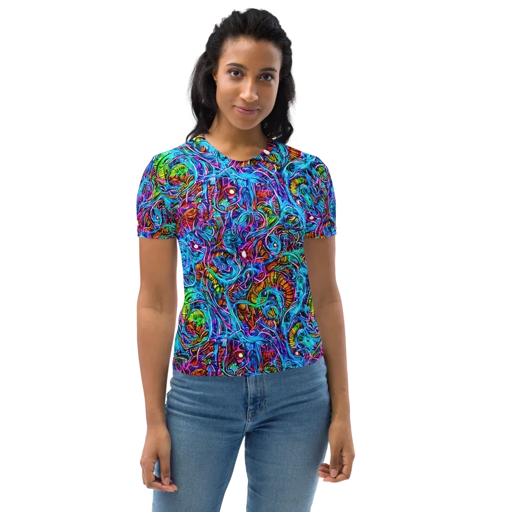 Synthetic Ocean on Women's Crew Neck T-Shirt — Front
