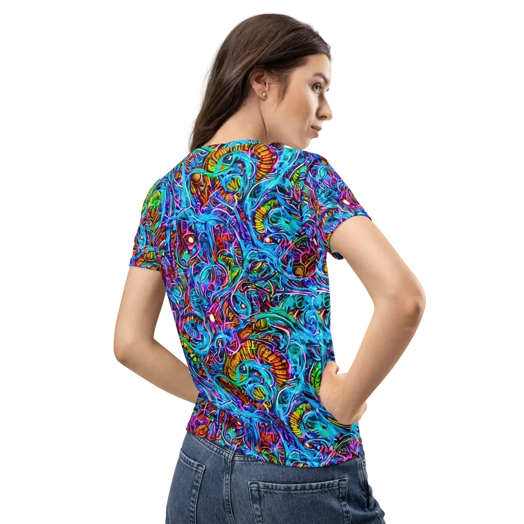 Synthetic Ocean on Women's Crew Neck T-Shirt — Back