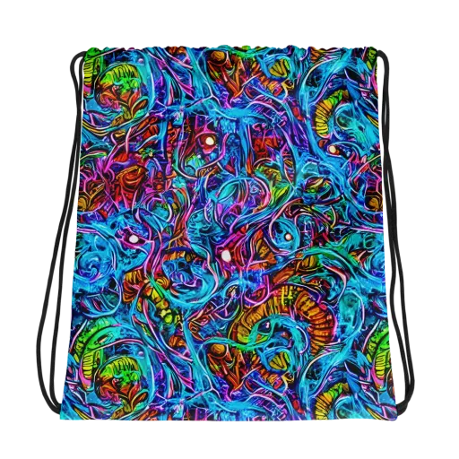 Synthetic Ocean on a Drawstring Bag