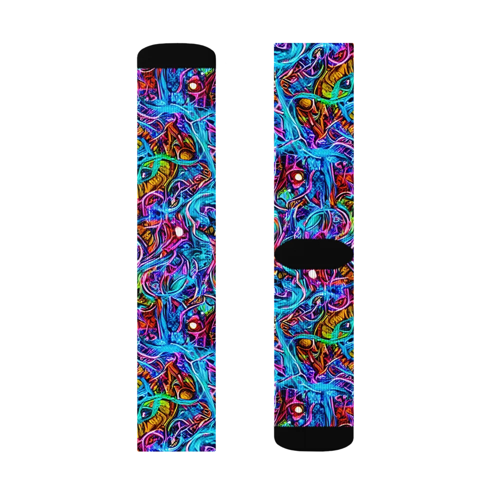 Synthetic Ocean on Socks — Left Sock
