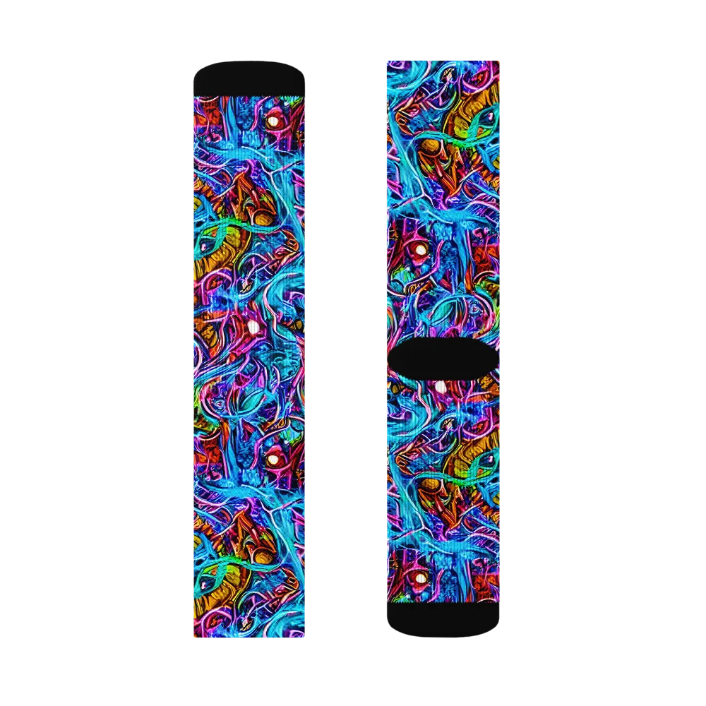 Synthetic Ocean on Socks — Right Sock
