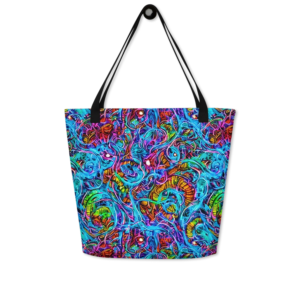 Synthetic Ocean on Large Tote Bag W/ Pocket — Front