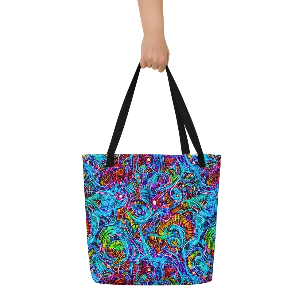Synthetic Ocean on Large Tote Bag W/ Pocket — Front