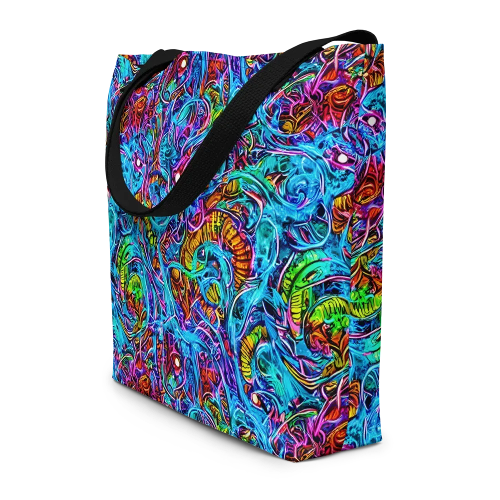 Synthetic Ocean on Large Tote Bag W/ Pocket — Front