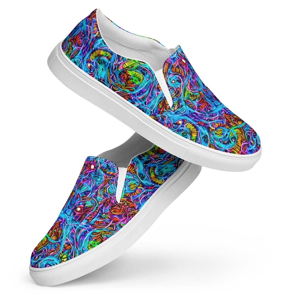 Synthetic Ocean on Women's Slip-On Canvas Shoes — Front