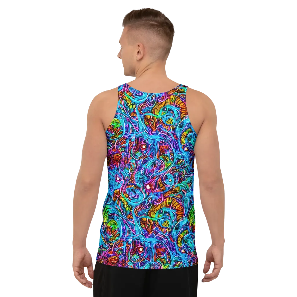 Synthetic Ocean on Men's Tank Top — Back