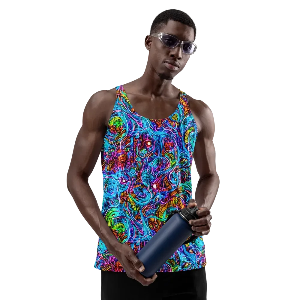 Synthetic Ocean on Men's Tank Top — Front