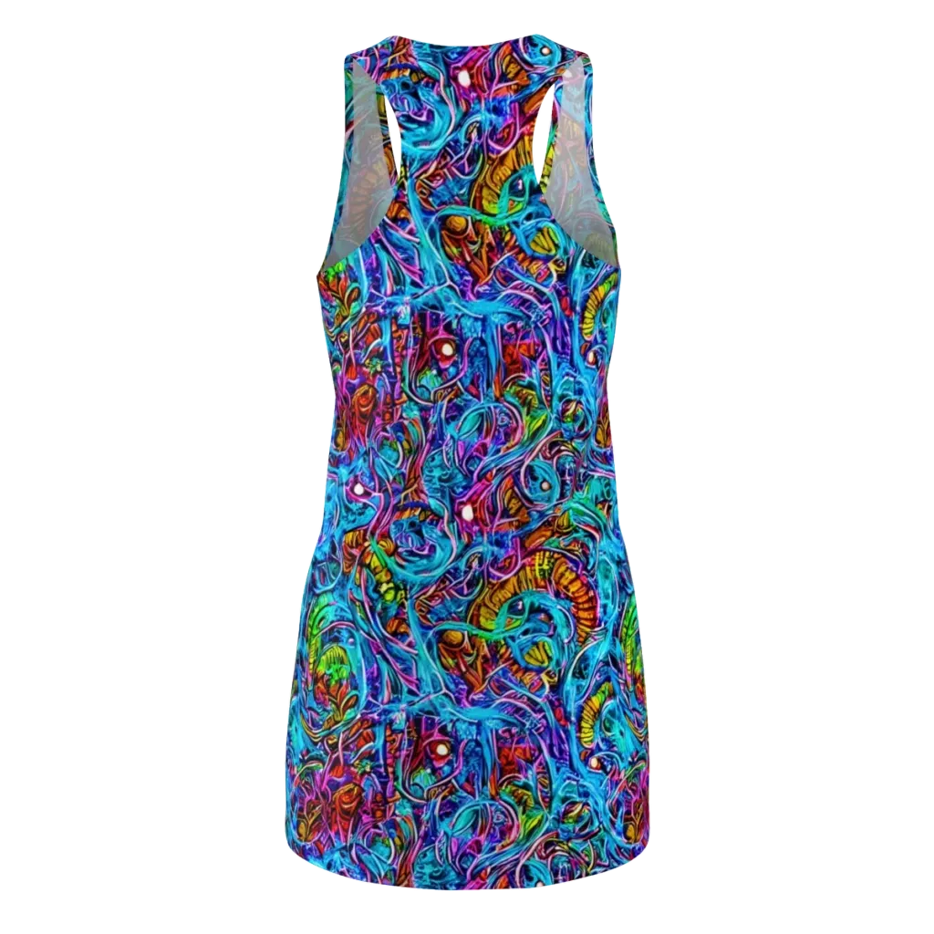 Synthetic Ocean on Racerback Dress — Back
