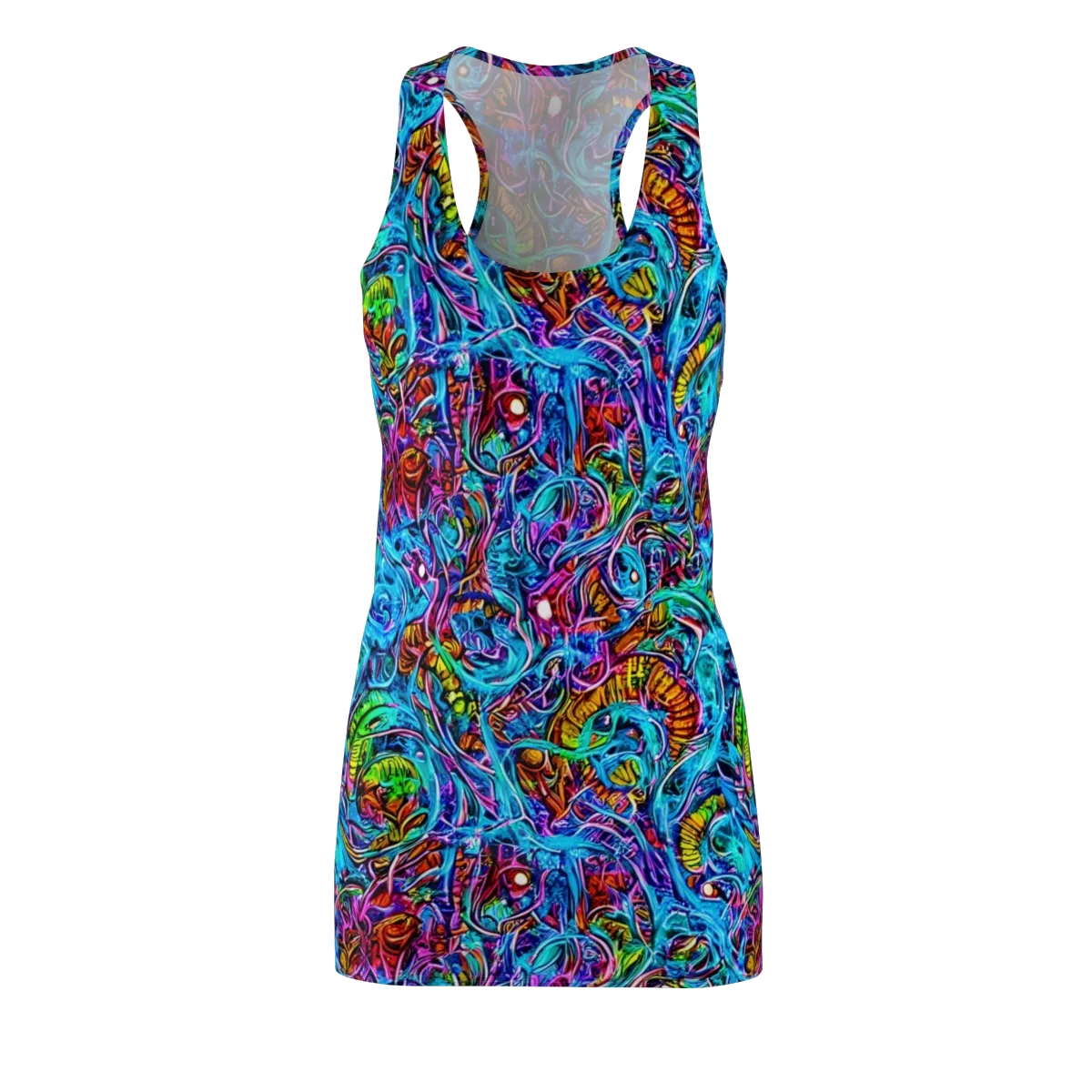 Synthetic Ocean on Racerback Dress — Front