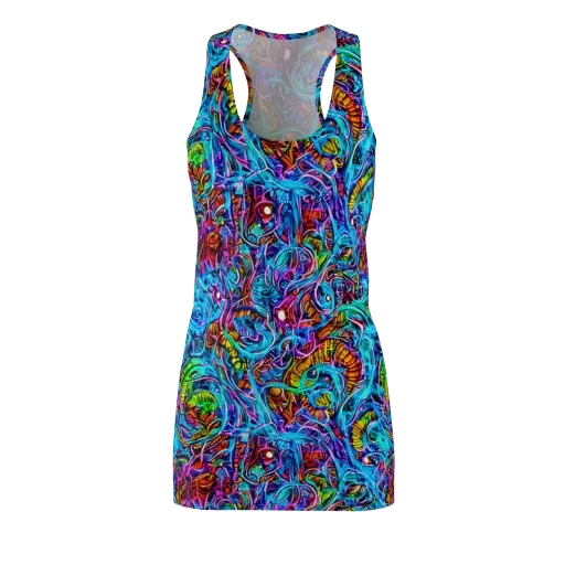 Synthetic Ocean on a Racerback Dress
