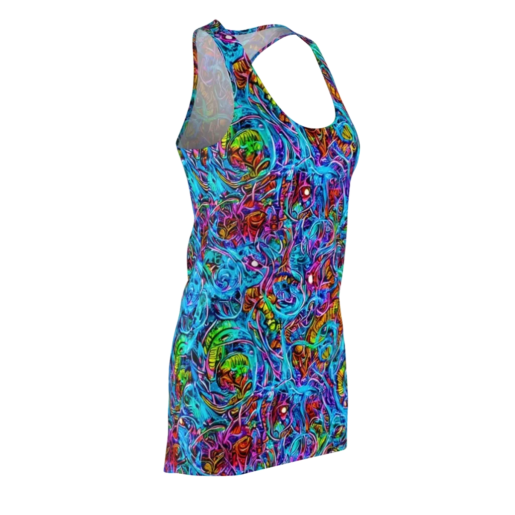 Synthetic Ocean on Racerback Dress — Front Side
