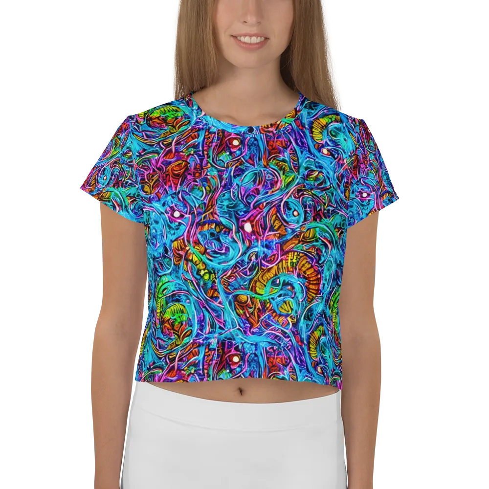Synthetic Ocean on Crop Tee — Front