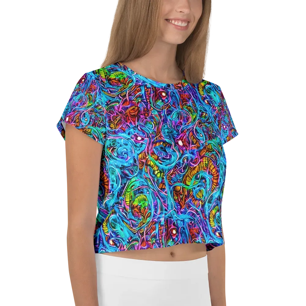 Synthetic Ocean on Crop Tee — Right