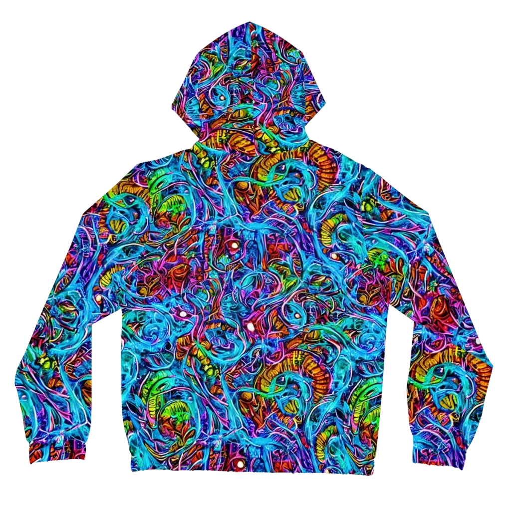 Synthetic Ocean on Women's Full-Zip Hoodie — Back