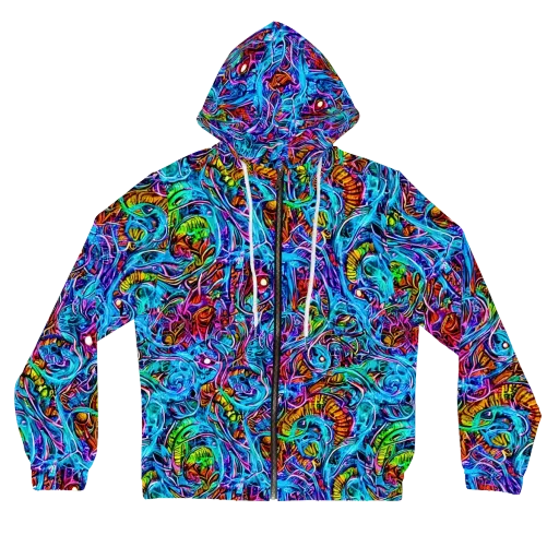 Synthetic Ocean on a Women's Full-Zip Hoodie