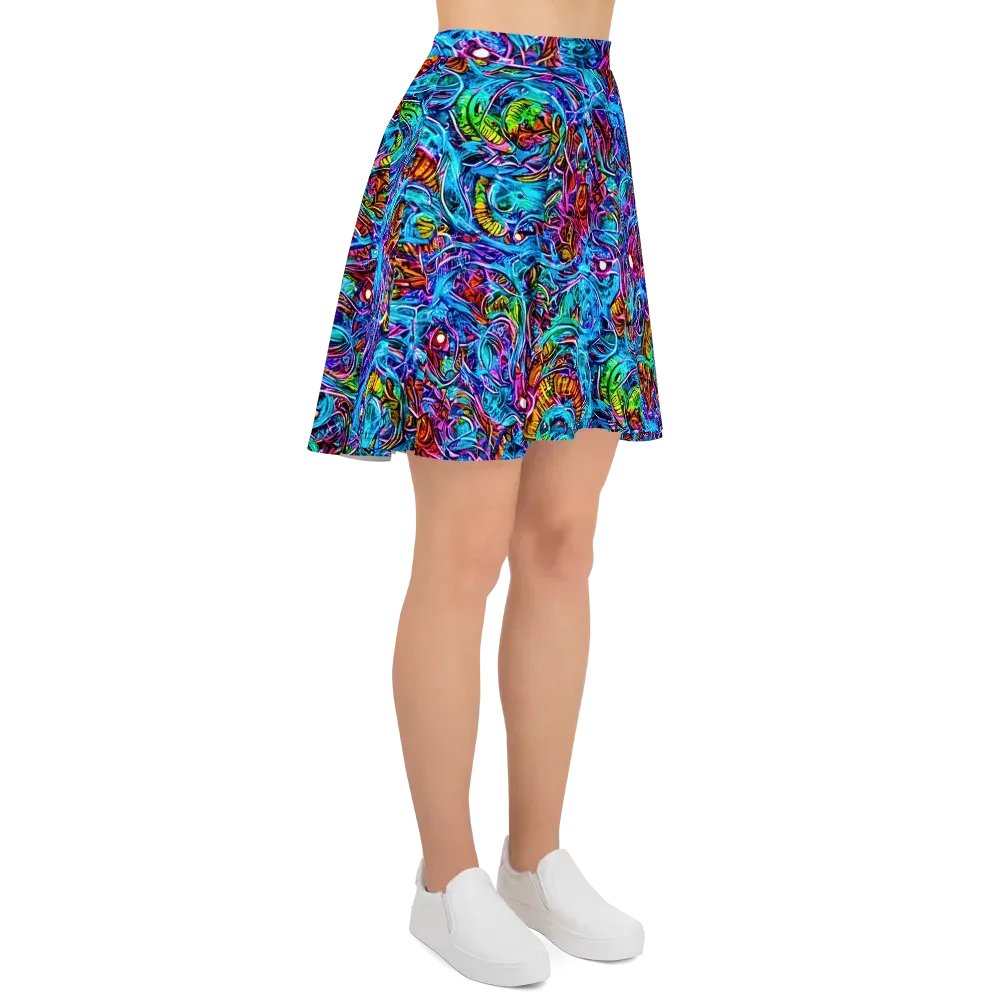 Synthetic Ocean on Skater Skirt — Right