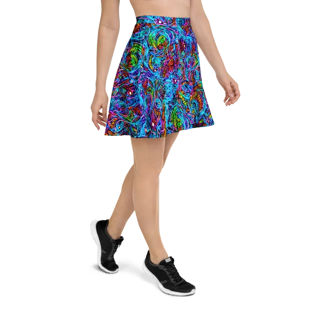 Synthetic Ocean on Skater Skirt — Right