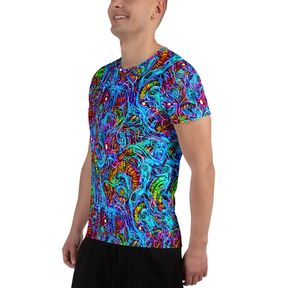 Synthetic Ocean on Men's Athletic T-Shirt — Left