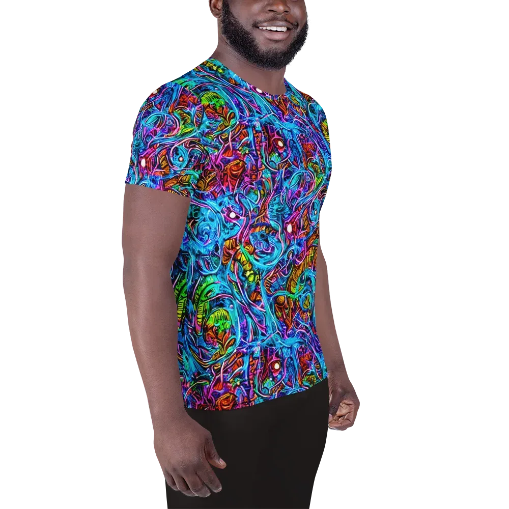 Synthetic Ocean on Men's Athletic T-Shirt — Right