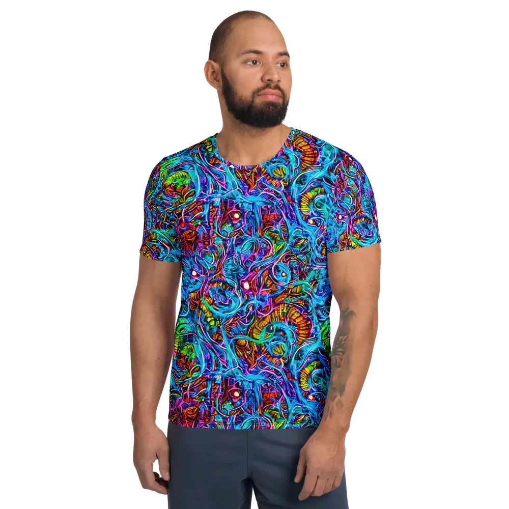 Synthetic Ocean on Men's Athletic T-Shirt — Front