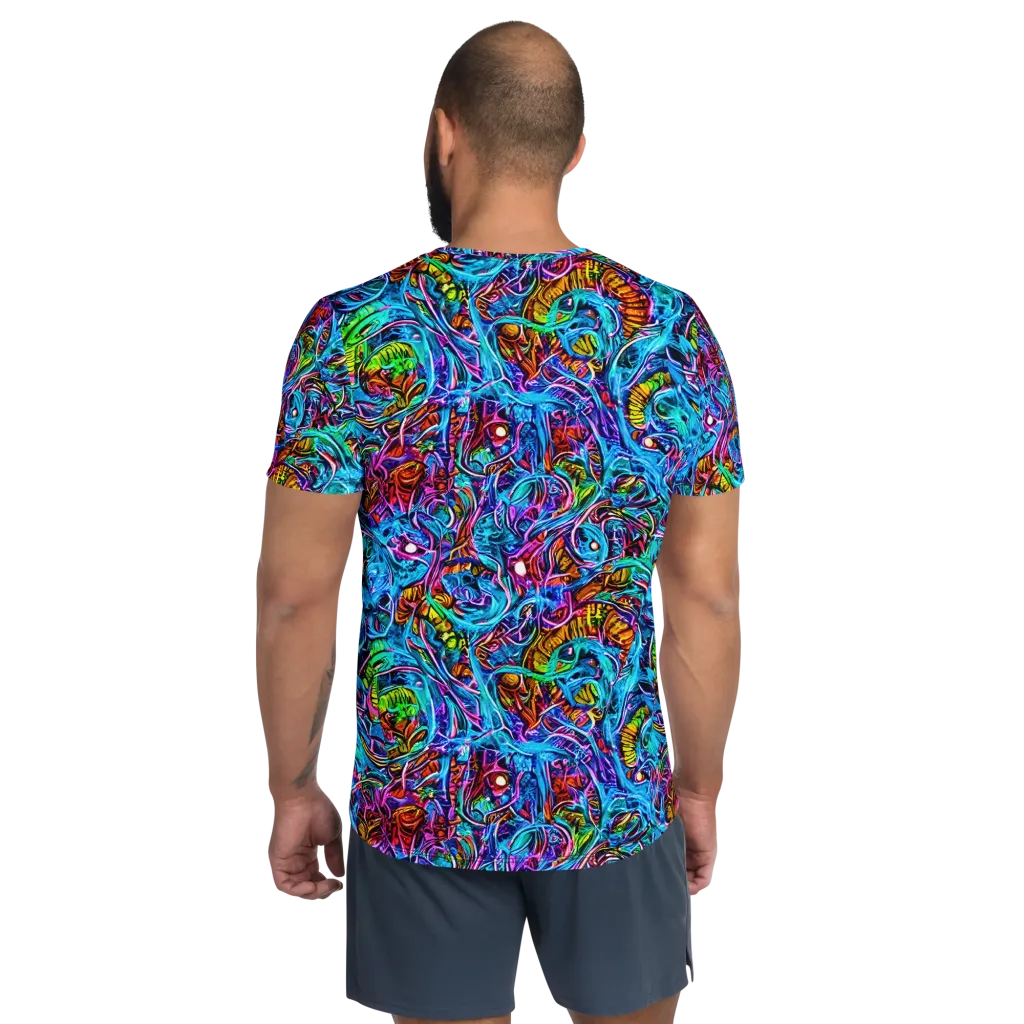 Synthetic Ocean on Men's Athletic T-Shirt — Back