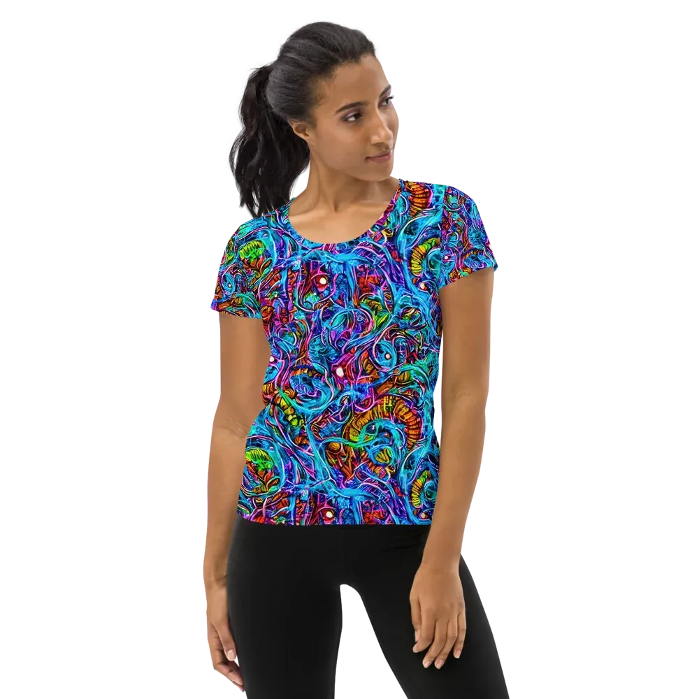 Synthetic Ocean on Women's Athletic T-Shirt — Front