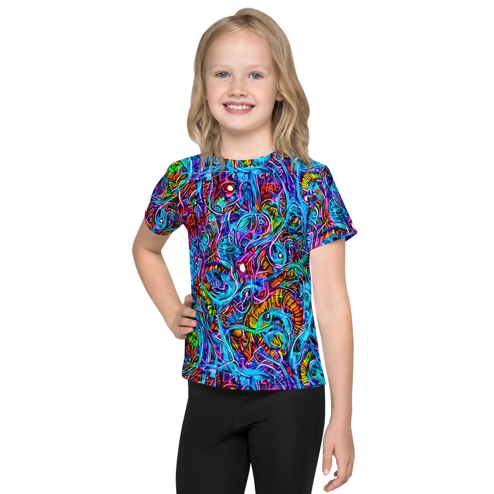 Synthetic Ocean on Kids Crew Neck T-Shirt — Front