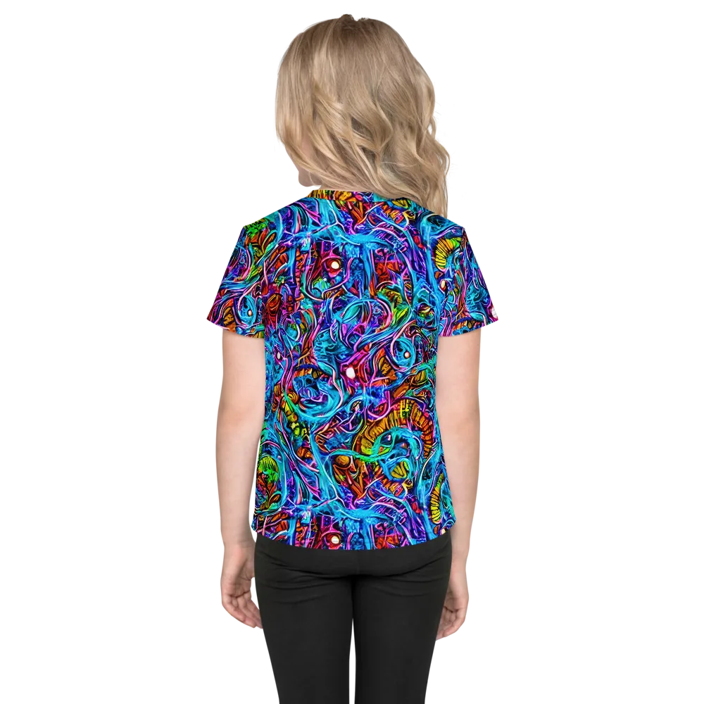 Synthetic Ocean on Kids Crew Neck T-Shirt — Back