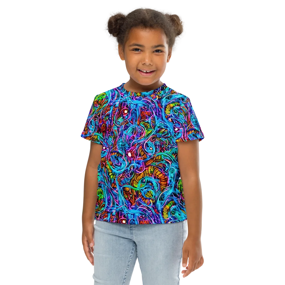 Synthetic Ocean on Kids Crew Neck T-Shirt — Front