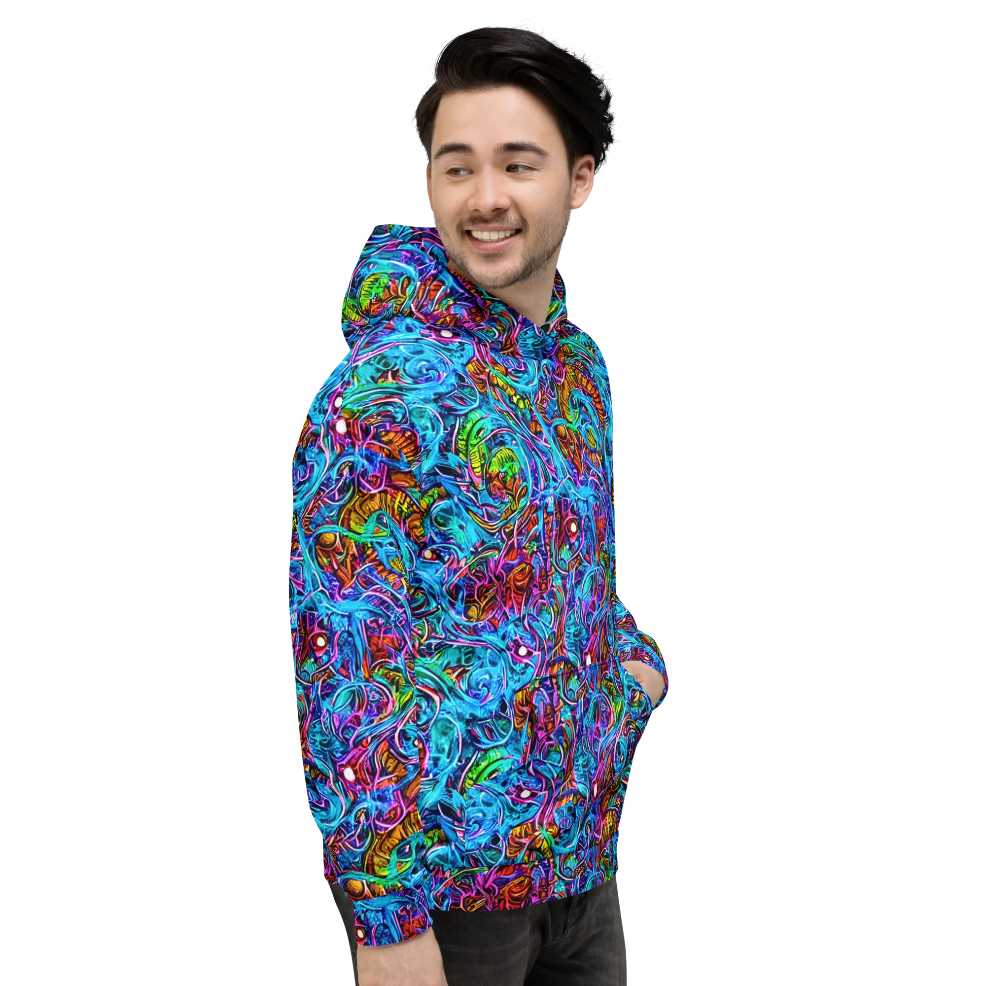 Synthetic Ocean on Hoodie — Right