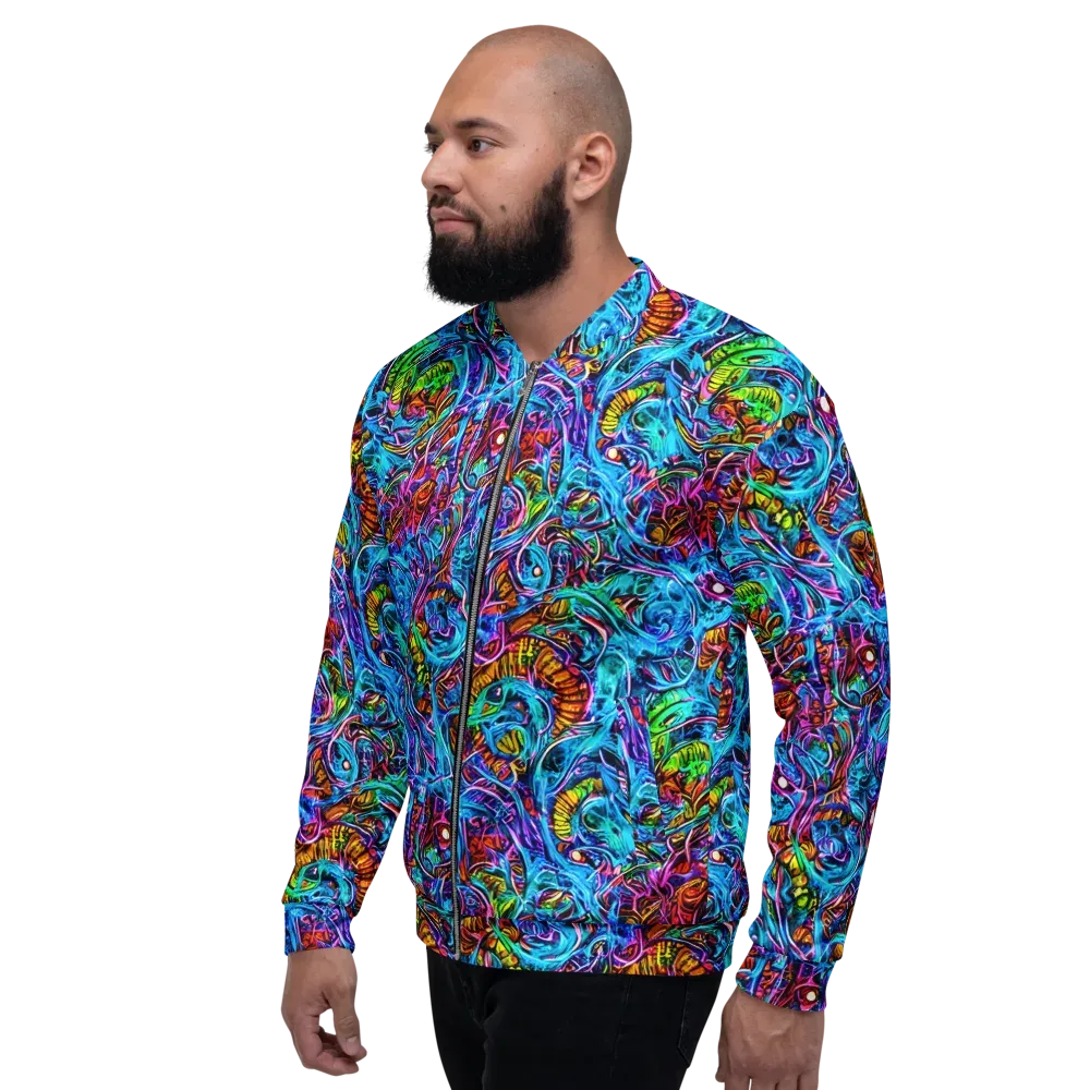 Synthetic Ocean on Bomber Jacket — Left