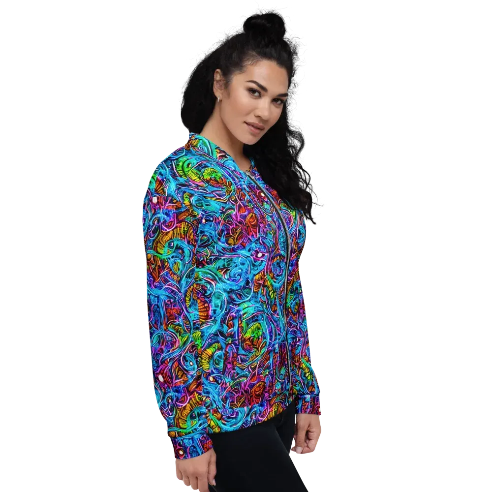 Synthetic Ocean on Bomber Jacket — Right