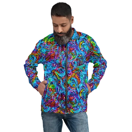 Synthetic Ocean on a Bomber Jacket