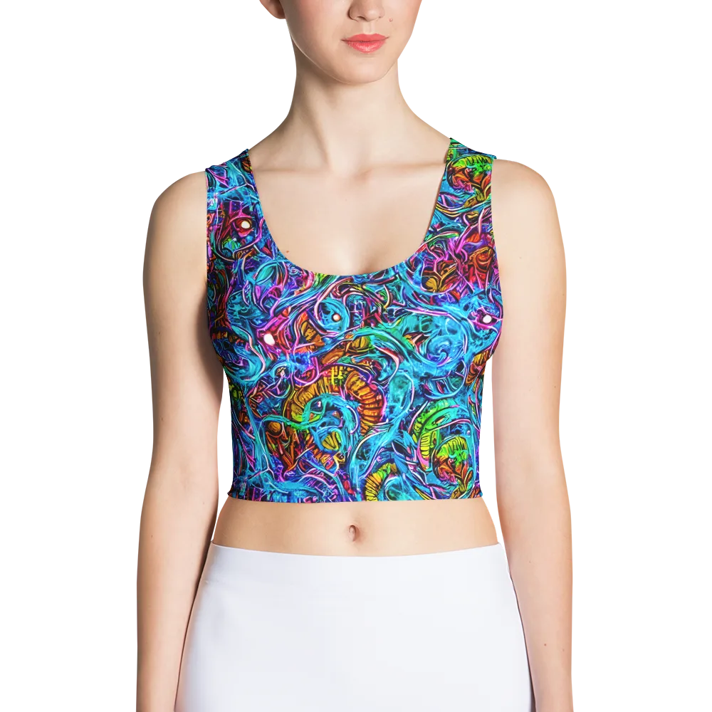 Synthetic Ocean on Crop Top — Front
