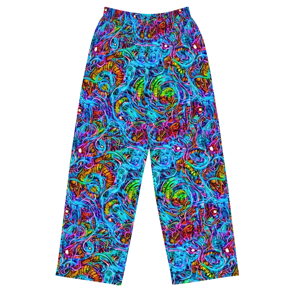 Synthetic Ocean on Wide-Leg Pants — Front