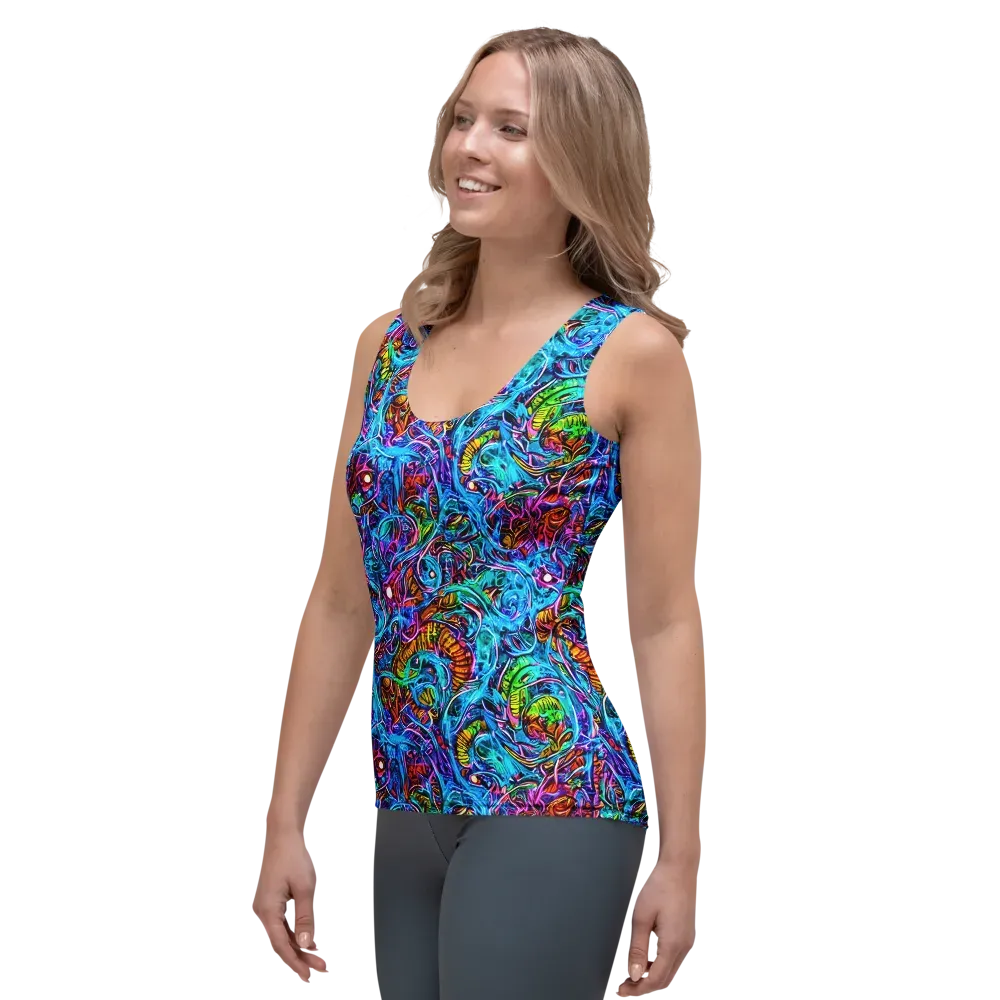Synthetic Ocean on Women's Tank Top — Left Front