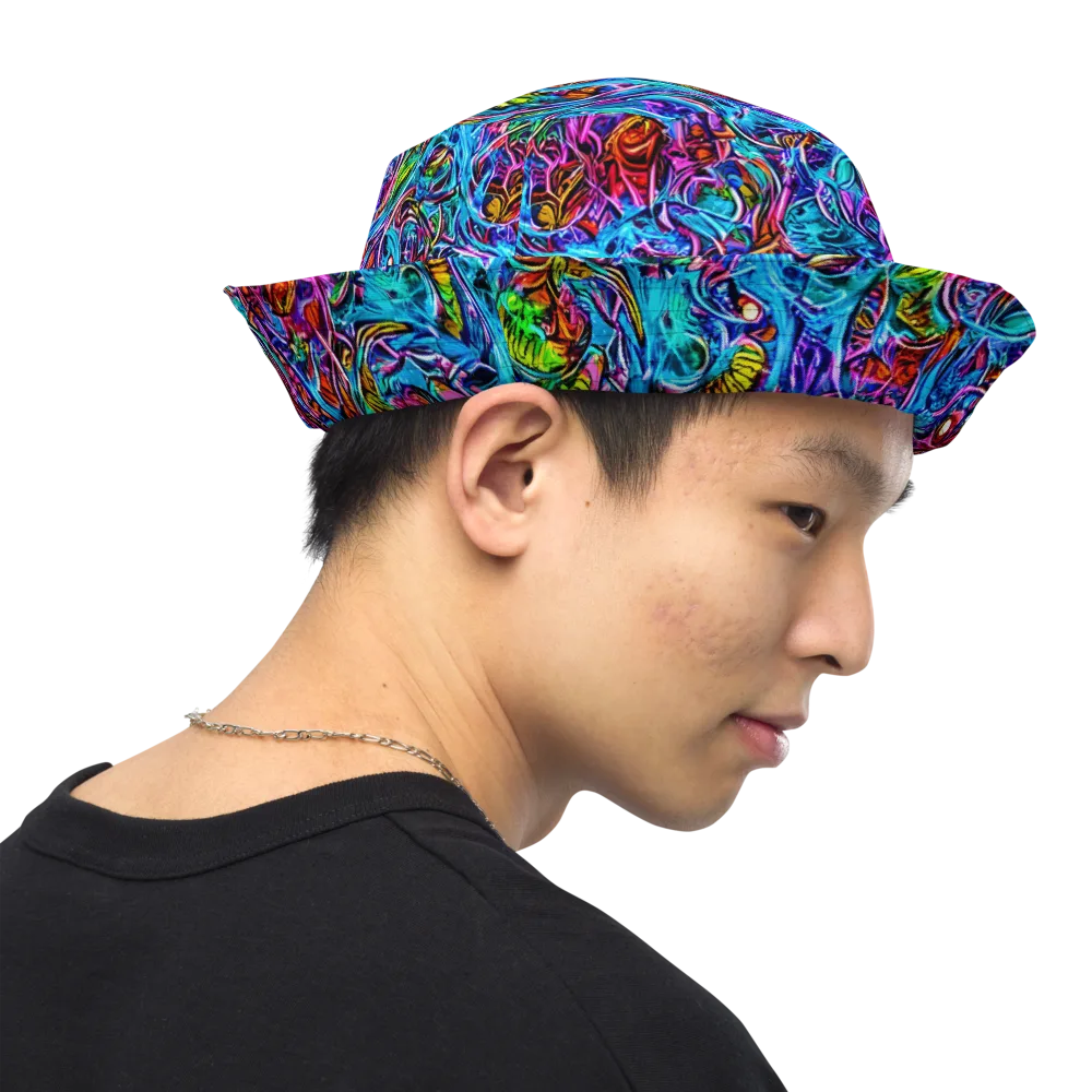 Synthetic Ocean on Reversible Bucket Hat — Right Outside
