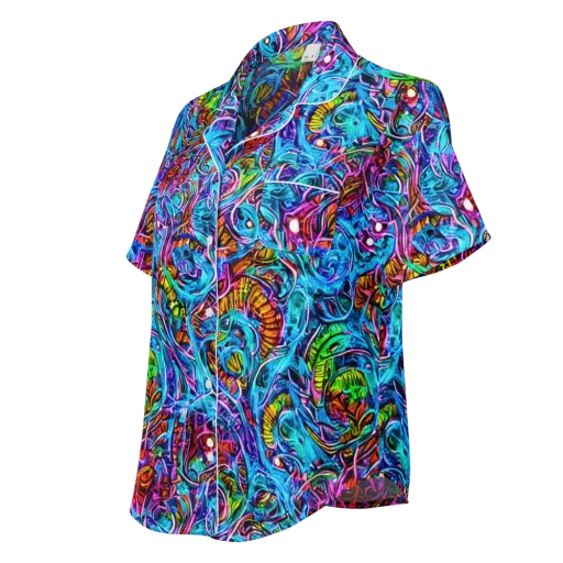 Synthetic Ocean on a Women's Short Sleeve Pajama Top