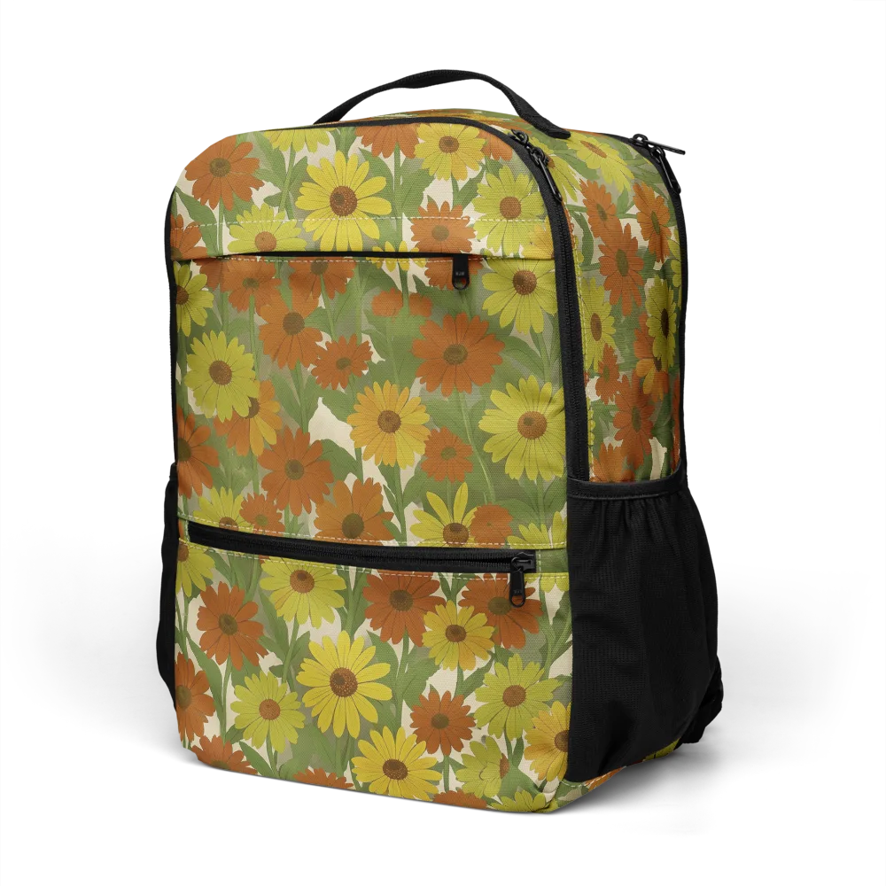 Saffron Bloom on Utility Backpack — Left Front