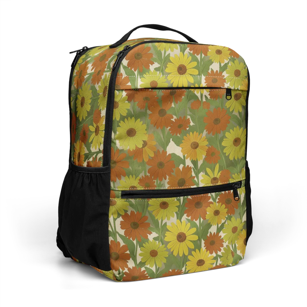 Saffron Bloom on Utility Backpack — Right Front