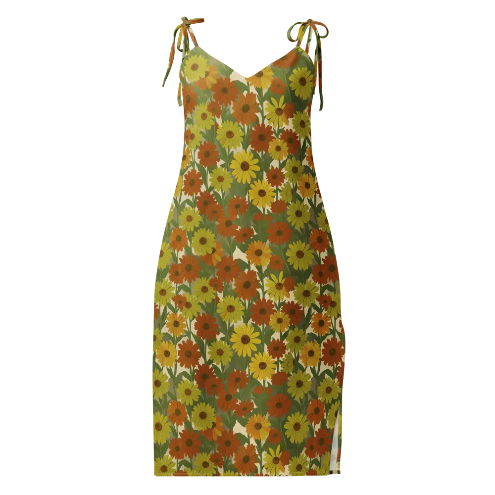 Saffron Bloom on Slip Dress — Front