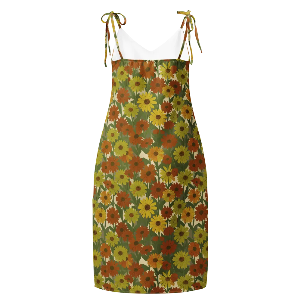 Saffron Bloom on Slip Dress — Back