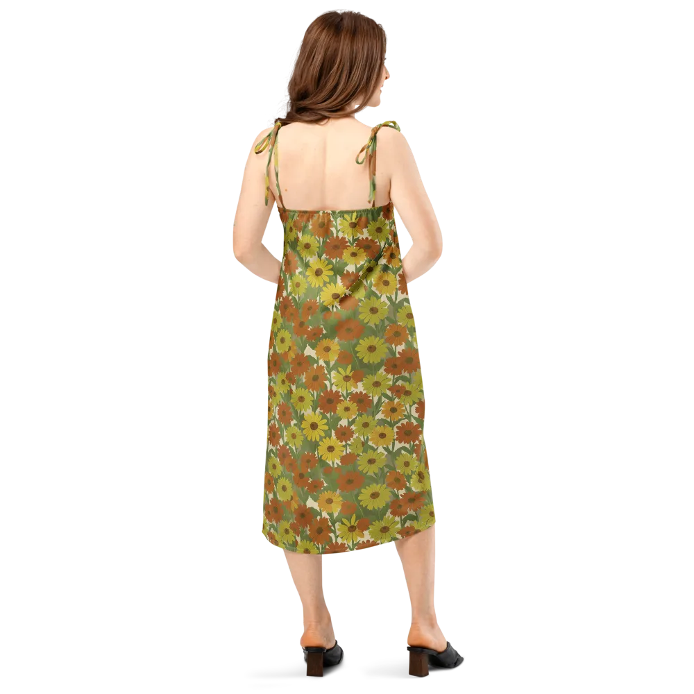 Saffron Bloom on Slip Dress — Back