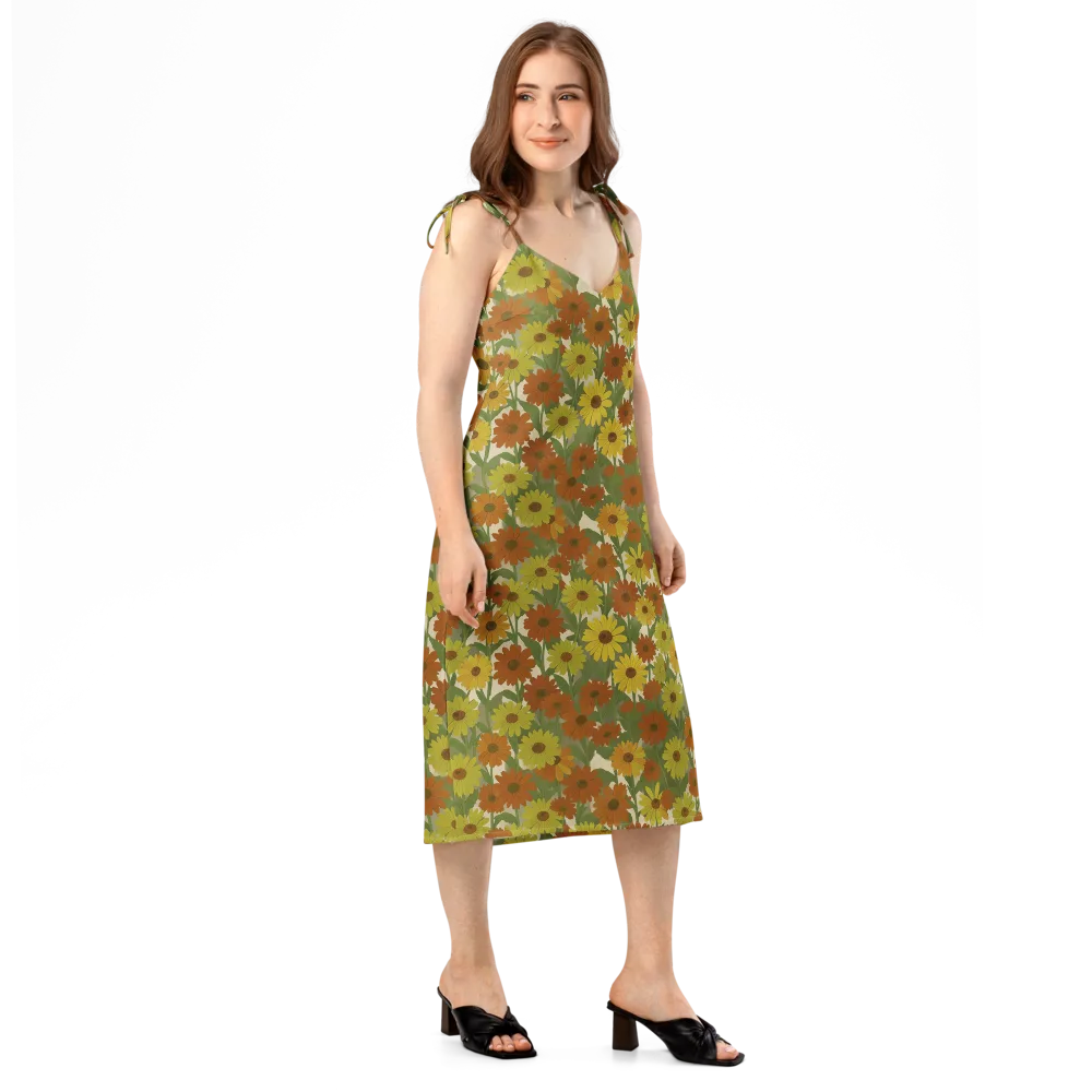 Saffron Bloom on Slip Dress — Right Front