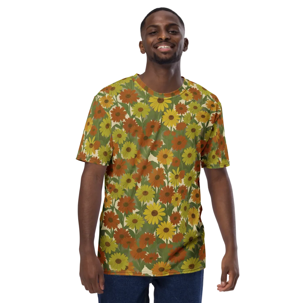 Saffron Bloom on Men's Crew Neck T-Shirt — Front
