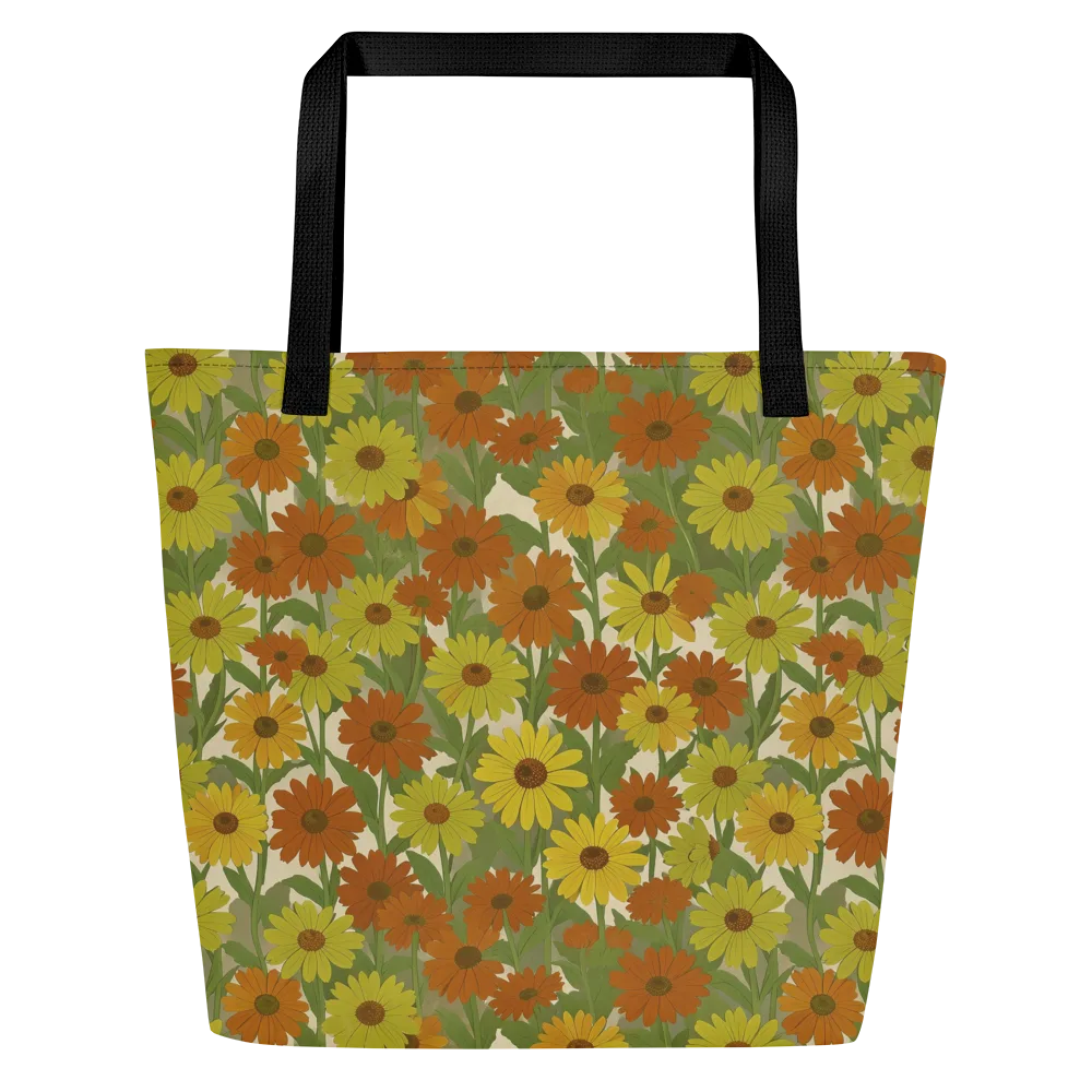 Saffron Bloom on Large Tote Bag W/ Pocket — Front