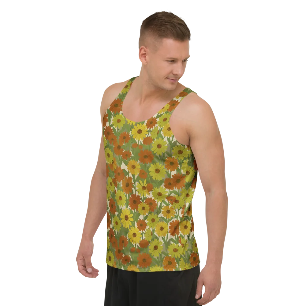 Saffron Bloom on Men's Tank Top — Left Front